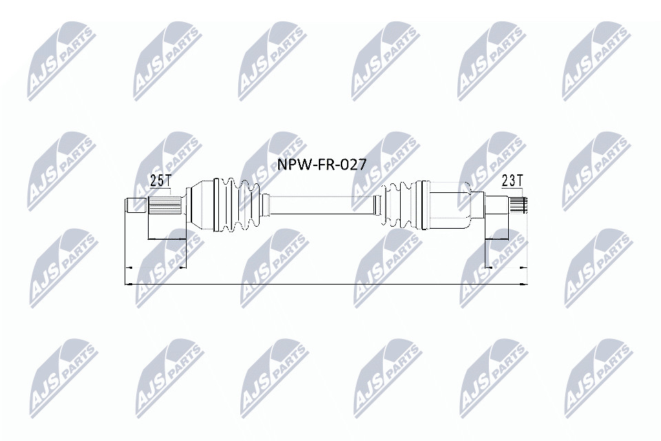 N.T.Y. NPW-FR-027.NTY Drive Shaft for FORD