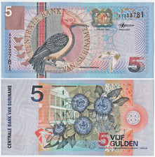 Suriname 5 Gulden 2000 UNC P146 Banknote