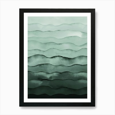 Abstrakte Welle Gemälde Kunstdruck gerahmt Wandbild Poster Leinwanddruck Bild