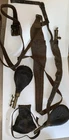 5- Antique Civil War Era Black Powder Shot Pouches, slings, belt