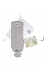 The Ollie World Swaddle Stone Grey Blanket One Size with Mesh Bag