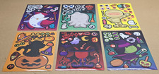 Halloween Make A Face Stickers Party Favors DIY Crafts 18 Sheets 6 Designs