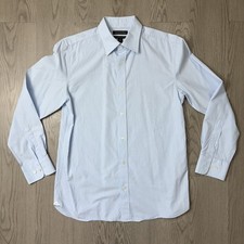Banana Republic Tailord Slim Fit Mens Light Blue Cotton Dress Shirt Medium