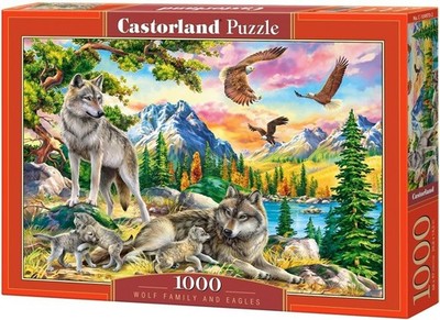 NEW Castorland Jigsaw Puzzle 1000 Pieces 9+ Ages Family of Wolves and Eagles