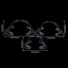 5Pcs Transparent Dental C-shape Plastic Cheek Retractor Lip Mouth Opener