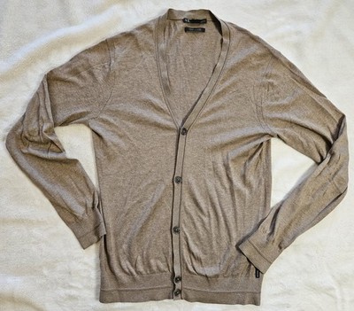 Armani Exchange A/X Mens Small V Neck Button Down Cashmere Cardigan Sweater 