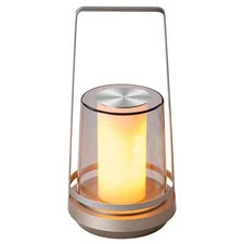 Gold Decorative Table Lamp with Elegant Light Effects - Rechargeable Touch La...