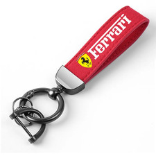 Ferrari Schlüsselanhänger rot Wildleder SF9...