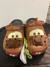Disney Crocs Cars Mater Clog UK 7 M7W9 BNWT Genuine