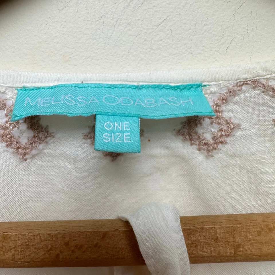 Encubrimiento Kimono Melissa Odabash Blanco Bordado - Talla Única Foto 2 de 4