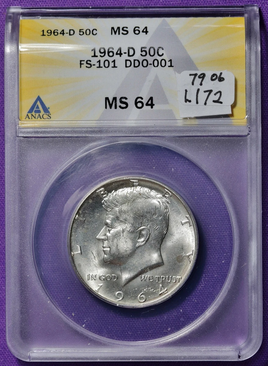 MS 64 Graded 1964 Kennedy US Half Dollars (1964-Now) for sale | eBay
