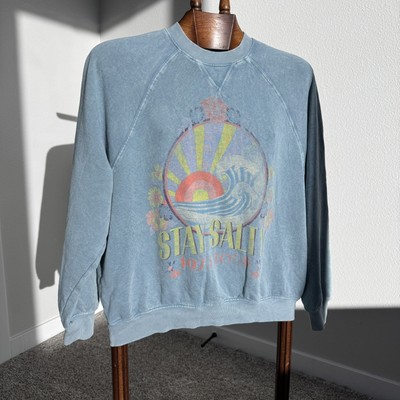 Billabong x The Salty Blonde Stay Salty 1972 Tour Sweatshirt Blue Size S Vintage