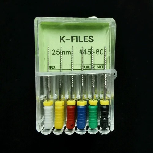 60pc Dental Endo Root Canal File K-files 25mm Stainless Steel #6#8#10 Hand Files - Picture 5 of 24