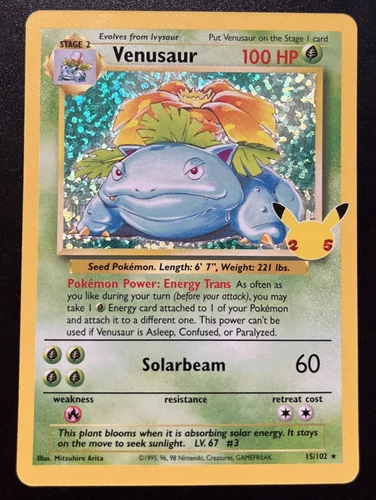 Venusaur Holo 15/102 Celebrations Classic Collection Pokémon 2021 NM