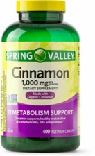 Spring Valley Cinnamon 1000mg Dietary Supplement - 400 Count