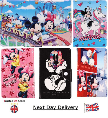 Mickey Minnie Mouse Stand-Up Folio Case für verschiedene Samsung Galaxy Tablet Modelle