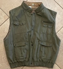 Vintage Lumber Jack Vest Army Green Size XL