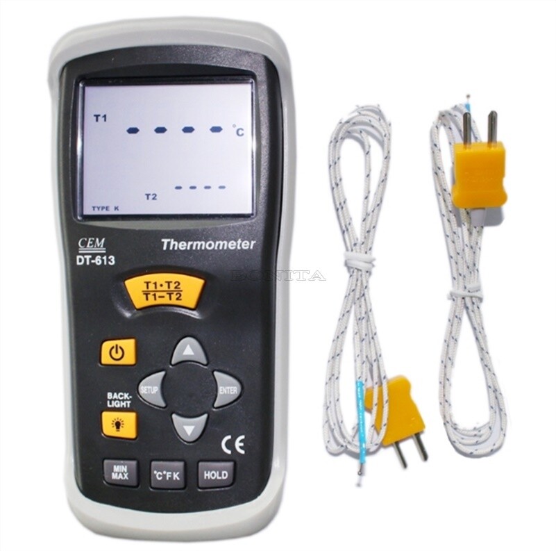 Cem DT-613 Thermocouple Thermometer/Portable Digital Probe Thermometer ir