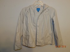The Children's Place Girls Sz. XL 14 Lightweight Lined Jacket Beige Rhinestones