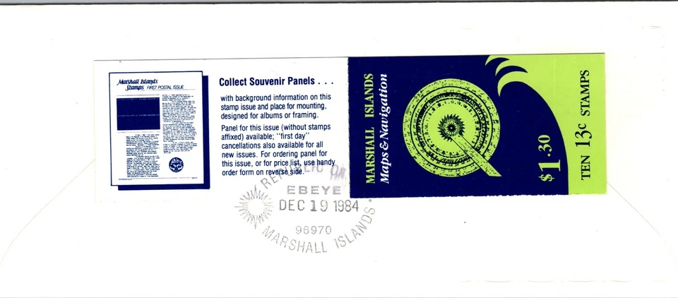 Marshall Islands FDC 1984 - 10x13c Stamps - Marshall Islands Booklet - F29912 - Image 2 of 2