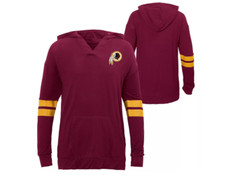   NFL Washington Redskins Girls' Dark Lightweight Hoodie - NWT - M - Red - C379
