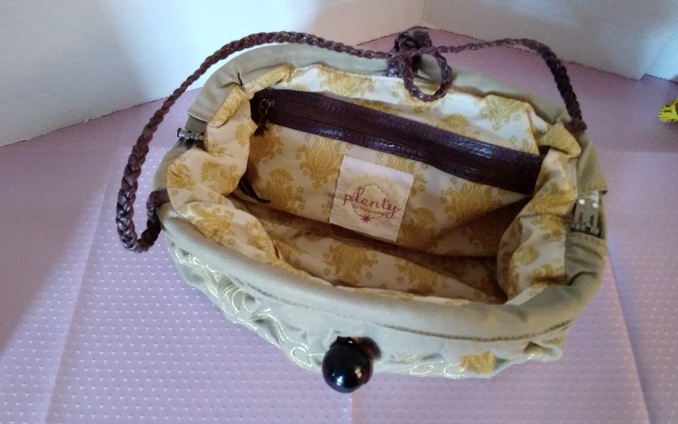 Cartera Plenty de Tracy Reese Y2K tapiz con bisagras cartera de hombro bolso de mano Foto 3 de 4