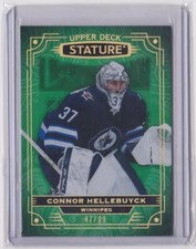 2022-23 UD STATURE GREEN BASE PARALLEL 47/99 CONNER HELLEBUYCK #53 WINNIPEG JETS