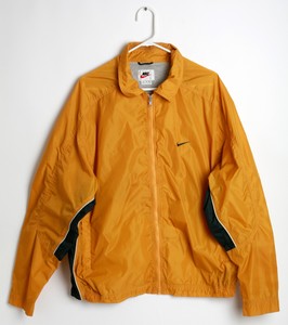 Vintage White Tag Nike Xl Windbreaker Zip Up Jacket Yellow Black