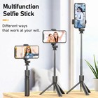 Portable 43 In Phone Tripod Selfie Stick with Wireless Remote Shutter Foldable