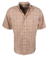 Wrangler- Short Sleeve Wrinkle Resist Plaid Shirt Burgundy Size Medium on sale Wrangler- Short Sleeve Wrinkle Resist Plaid Shirt Burgundy Size Medium on sale