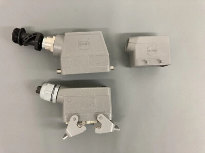 3 Harting Heavy Duty Power Connector Metal Hoods HAN