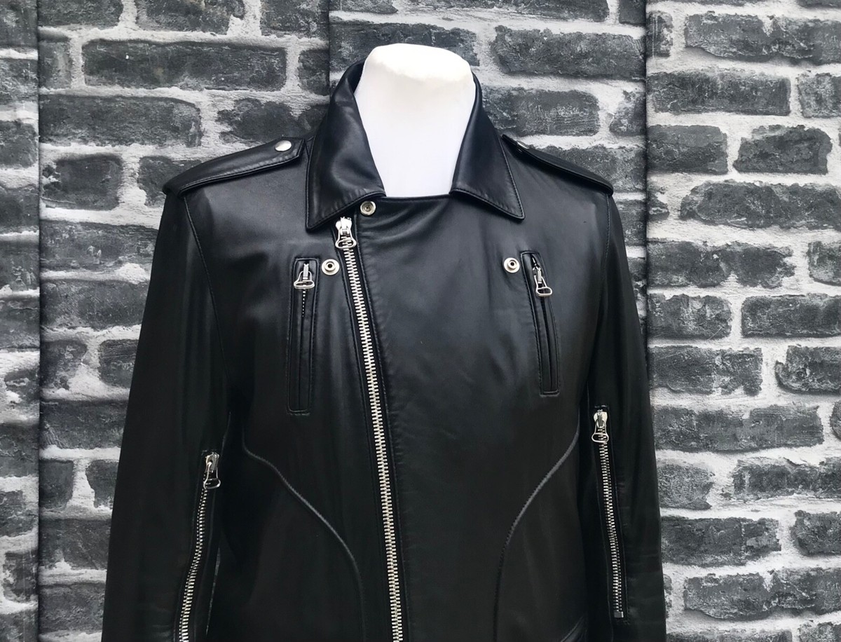 Iconic & Gorgeous Balmain AW10 Leather Lambskin Biker Jacket | eBay