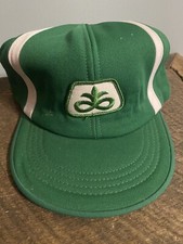 Vintage Pioneer Seed Snapback Trucker Foam Hat Cap Farm Patch Farming Green Corn