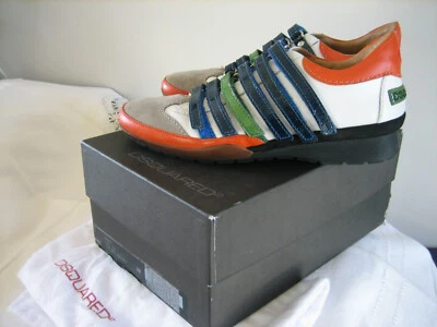 Chaussures Dsquared2 neuves baskets valeur:550€ P:39 en cuir et daim - Photo 1/4
