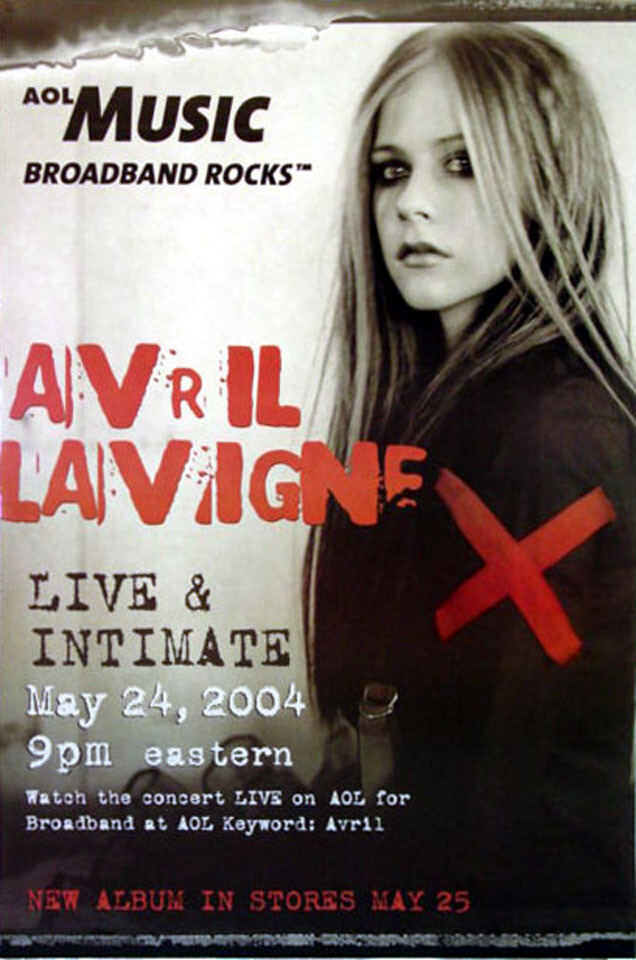 Avril Lavigne - Live & Intimate (2004) Promo Poster, Original, SS