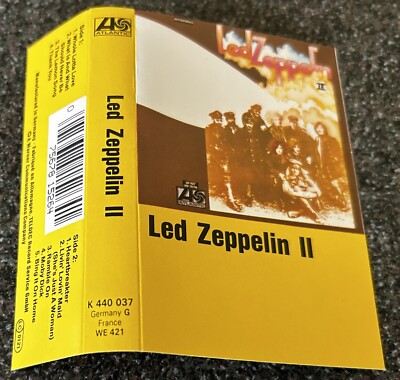 LED ZEPPELIN II/2-UK/EU ATLANTIC LATE 1980'S CASSETTE TAPE-PAPER