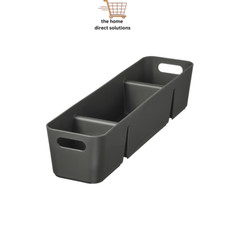 IKEA UPPDATERA Kitchen Storage Box Anthracite Plastic Drawer Organizer 50x12cm