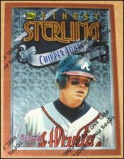 1996 Finest Chipper Jones Baseball Card #16 Atlanta Braves Topps NRMT