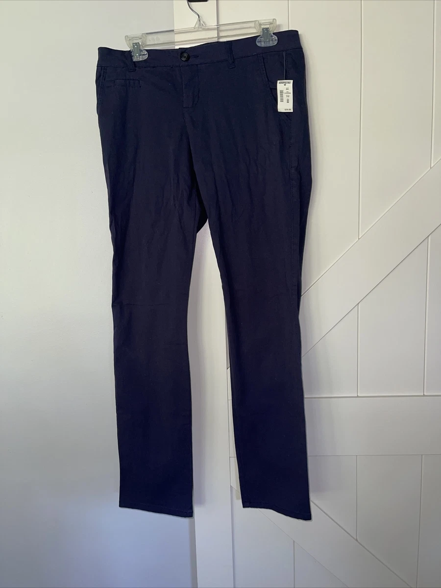 NWT Aeropostale Skinny Uniform Pants sz 6 Navy