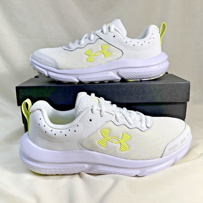 Under Armour Women's Size 7 UA Charged Assert 10 White Running Shoes 3026179-110