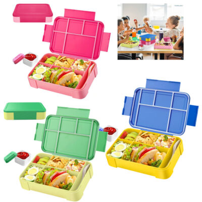 Bento Box Lunchbox auslaufsicher mit variablen Fächern Kinder Brotdose 1330mL DE