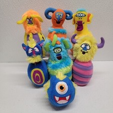 Melissa  Doug Monster Bowling Fluffy Plush Monsters Soft Toy 6 Pins 1 Ball