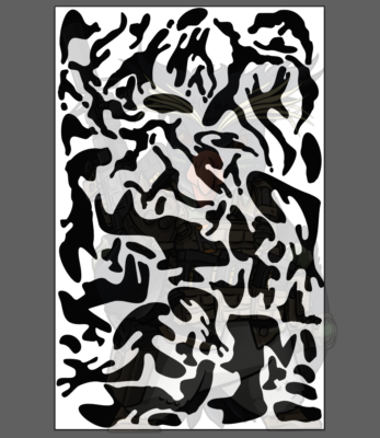 Stencil Vinilico Woodland Camo Per Cerakote E Duracoat – Tactical Penguin, Made In USA - Foto 5