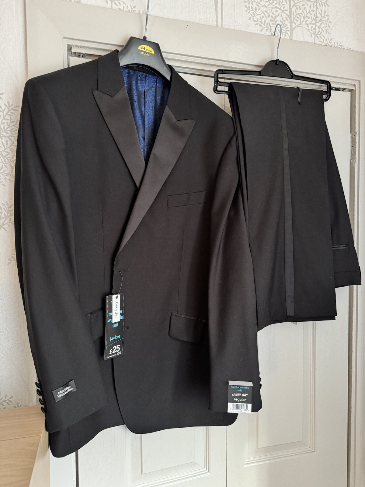 Men’s Black Evening Suit Tuxedo New 44R 36W 33L eBay