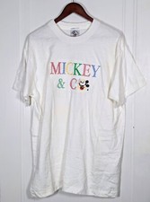 VTG Mickey  Co. Shirt XL 90s Disney Mouse Single Stitch Spell Out Embroidered
