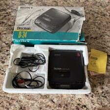 Vintage Sony Discman D-34 1bit DAC Mega Bass Portable CD Compact Player