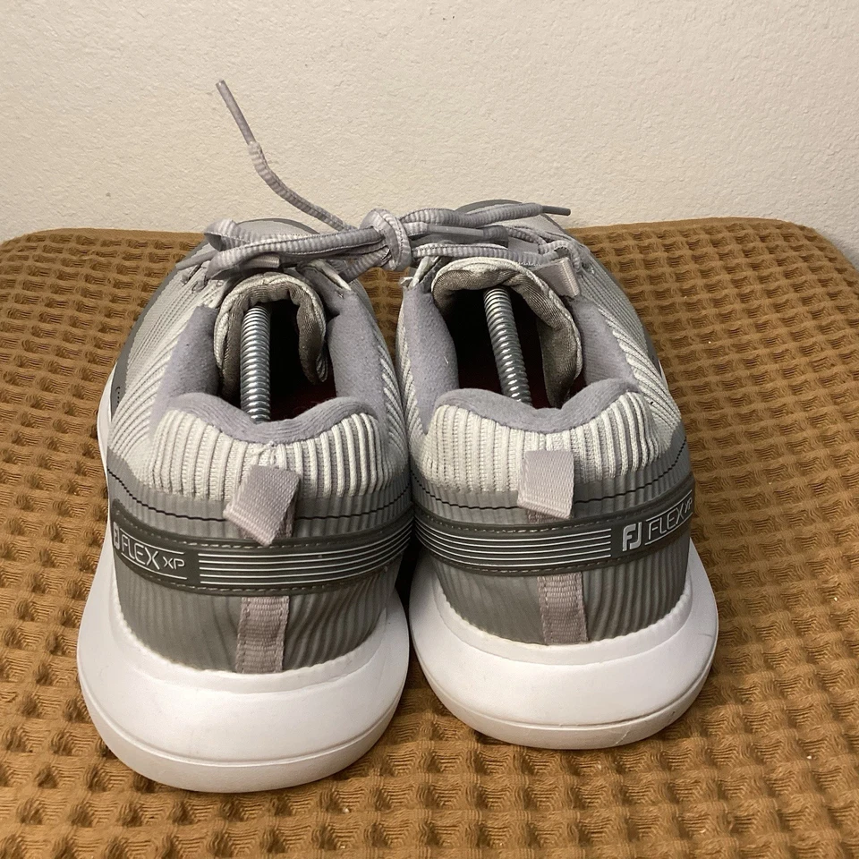 Footjoy Flex XP Spikeless Golf Sneakers Shoes Mens Size 12 WIDE Gray Mesh 56251 - Image 4 of 4