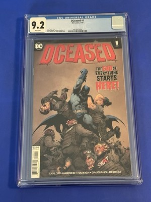 DCeased #1 CGC 9.0 MAIN COVER A 1st Print 1ST APPEARANCE  DC Batman Comic 2019