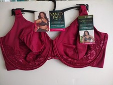 vanity fair Bra Size 4DD BERRY 76571 BACK SMOOTHING SOFT CUPS FULL FIGURE