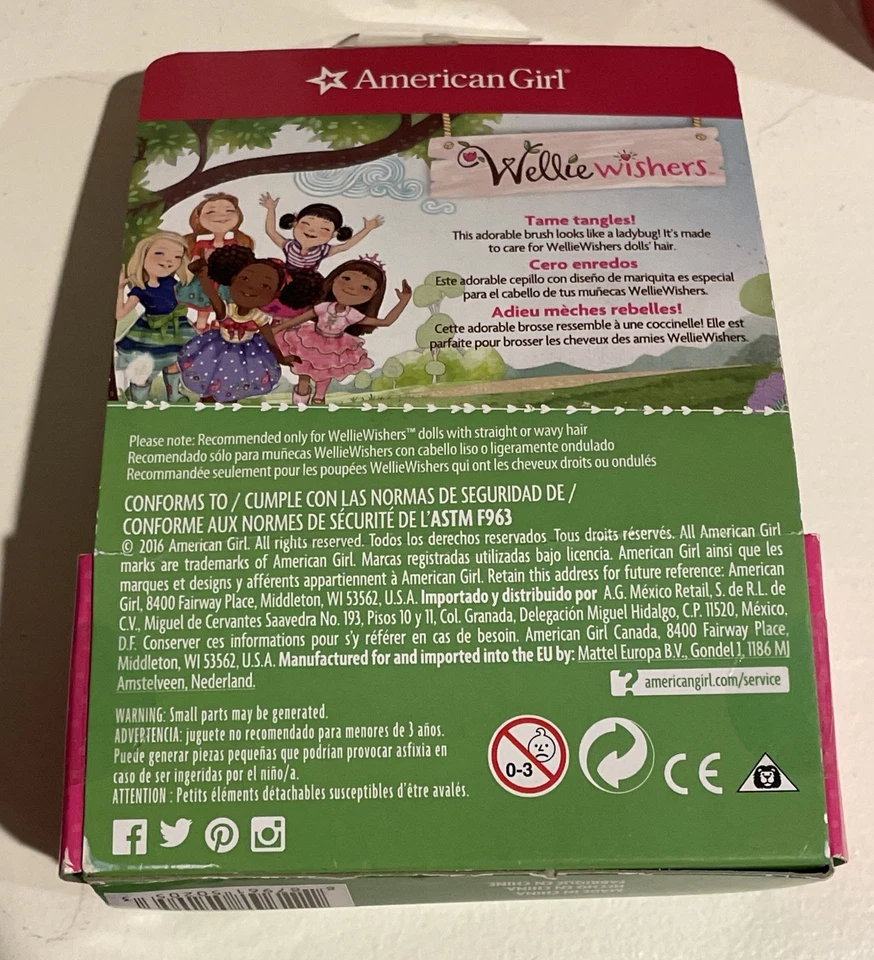 American Girl Doll Wellie Wishers Little Ladybug Brush - New In Box - Image 3 of 4